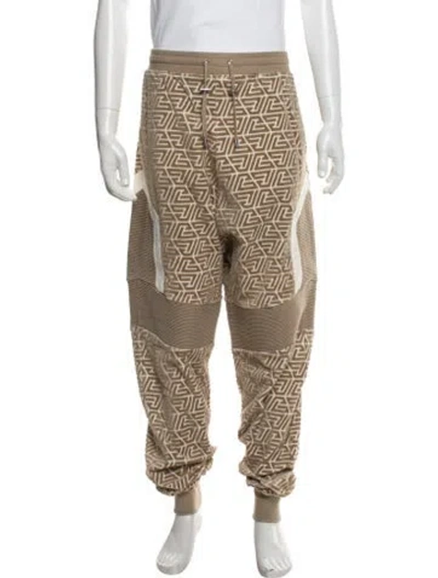 Pre-owned Balmain Graphic Print Lounge Bottoms In Neutrals