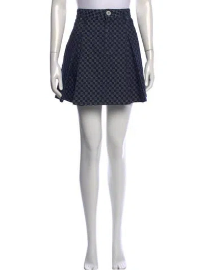 Pre-owned Balmain Graphic Print Mini Skirt In Black