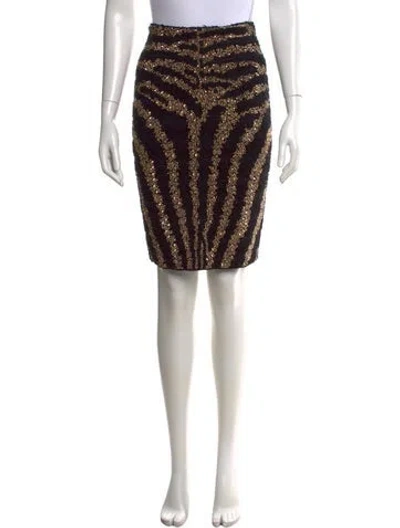 Pre-owned Balmain Graphic Print Mini Skirt In Multi