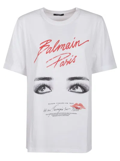 BALMAIN BALMAIN GRAPHIC PRINT OVERSIZED T-SHIRT