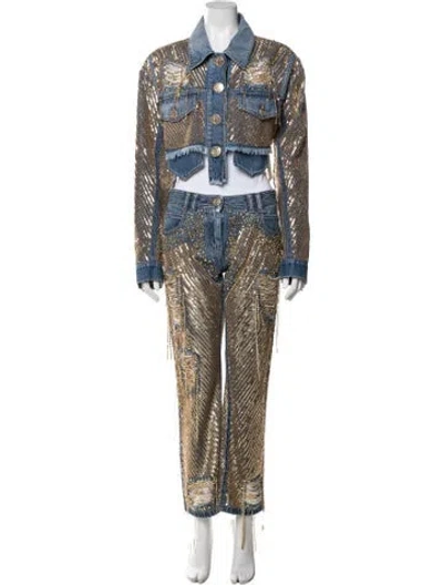 Pre-owned Balmain Graphic Print Pant Set W/ Tags In Multi