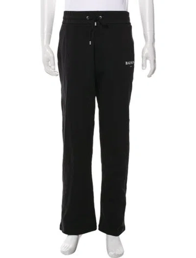 Pre-owned Balmain Graphic Print Pants In Black