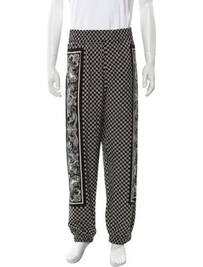 Pre-owned Balmain Graphic Print Pants In Black