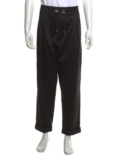Pre-owned Balmain Graphic Print Pants W/ Tags In Black