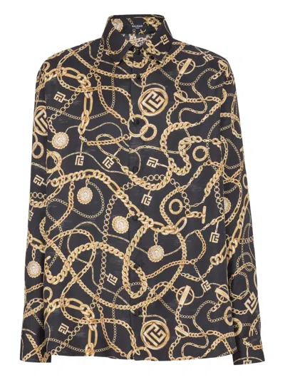 BALMAIN GRAPHIC-PRINT SHIRT
