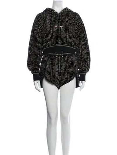 Pre-owned Balmain Graphic Print Short Set In Multi