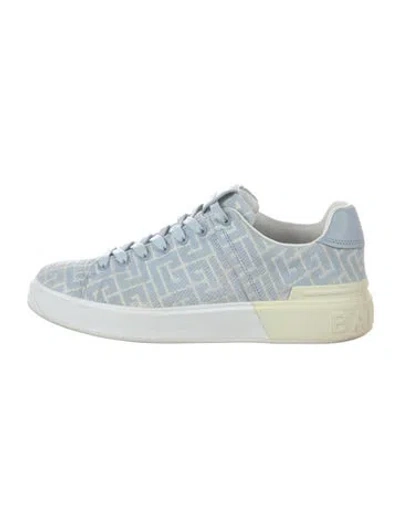 Pre-owned Balmain Graphic Print Sneakers In White
