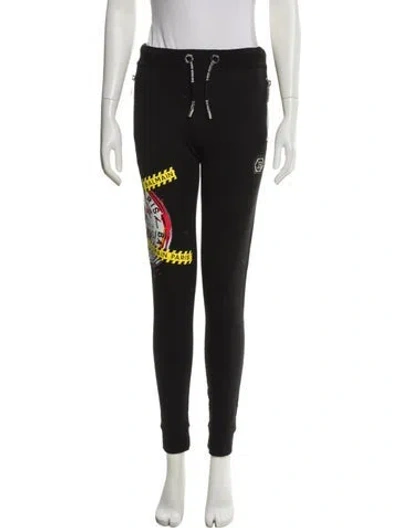 Pre-owned Balmain Graphic Print Sweatpants In Black
