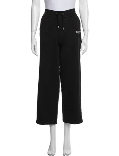 Pre-owned Balmain Graphic Print Sweatpants In Black