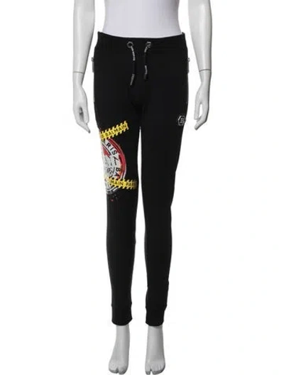 Pre-owned Balmain Graphic Print Sweatpants In Black