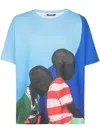 Balmain Graphic-print T-shirt In 蓝色