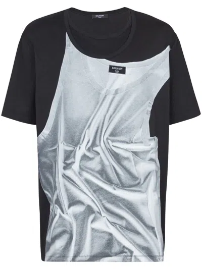 Balmain Graphic-print T-shirt In Multicolor