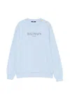Balmain Graphic-print Sweatshirt In Blue