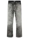 Balmain Degrade Washed-out Straight-leg Jeans In Grey