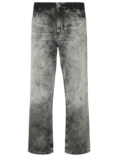 BALMAIN GREY DENIM JEANS