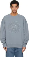 Balmain Gray Embroidered '' Médaille Sweatshirt In Gray