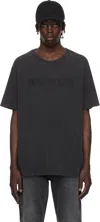 Balmain Black Cotton T-shirt In Gray