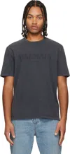 Balmain Black Cotton T-shirt In Black