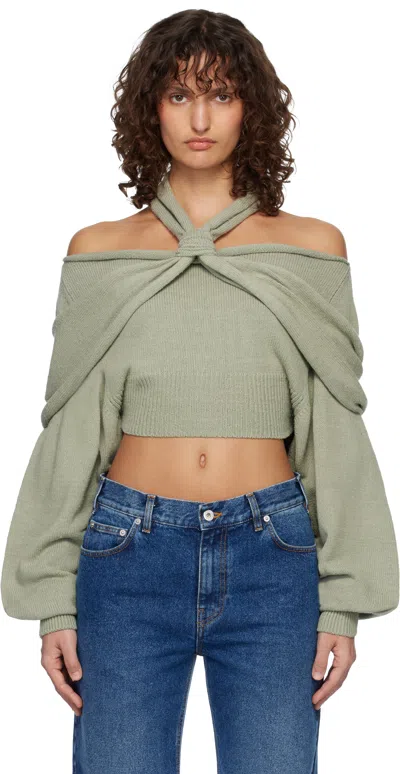 Balmain Long-sleeve Sweater In Green