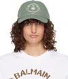 Balmain Logo Embroidered Baseball Cap In Blue