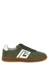 Balmain Lace-up Low-cut Casual Shoes In Green