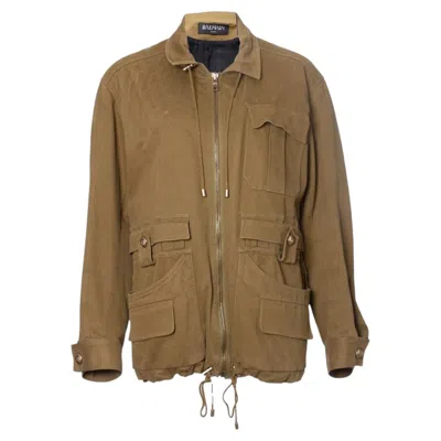 Pre-owned Balmain , Green Cotton Jacket
