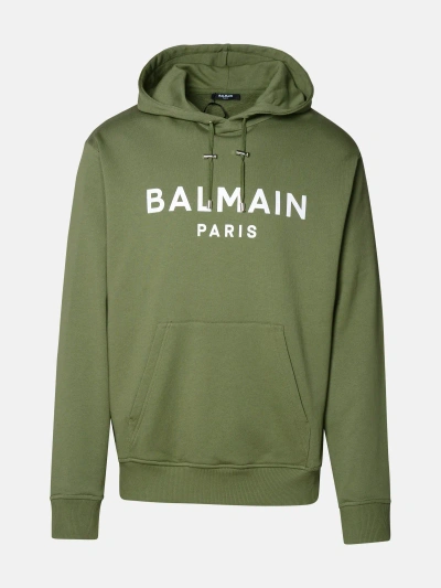 Balmain Kids' Green Cotton Sweatshirt
