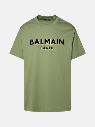 Balmain Green Cotton T-shirt