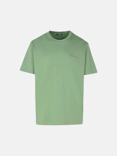 Balmain Green Cotton T-shirt