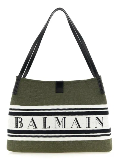 Balmain Green Release Large Tote