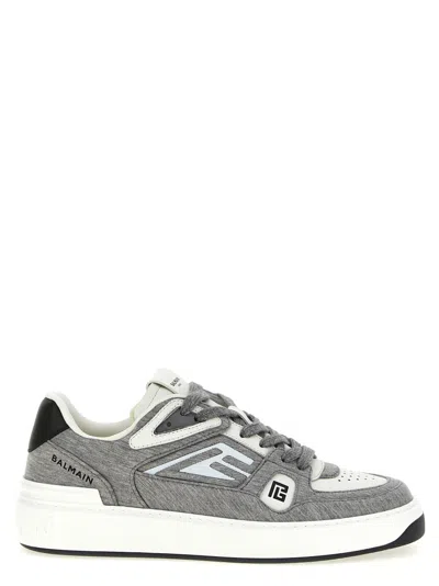 BALMAIN GREY B-COURT SKATE SNEAKERS