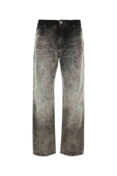 BALMAIN GREY DENIM JEANS