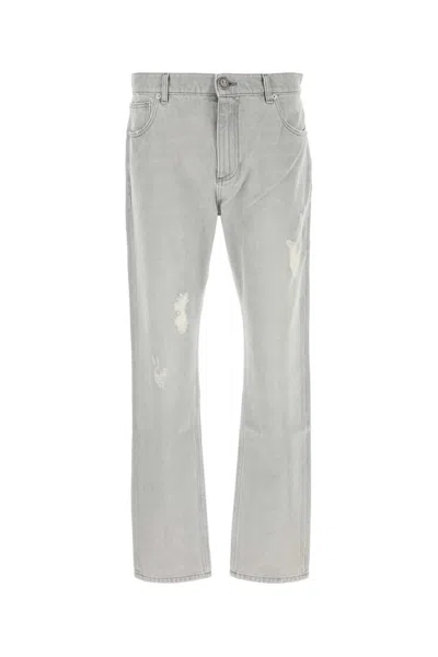 Balmain Grey Denim Jeans