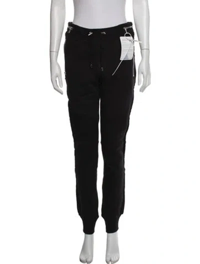Pre-owned Balmain Grosgrain Trim Sweatpants In Black