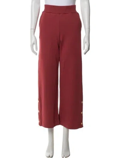 Pre-owned Balmain Grosgrain Trim Sweatpants In Red
