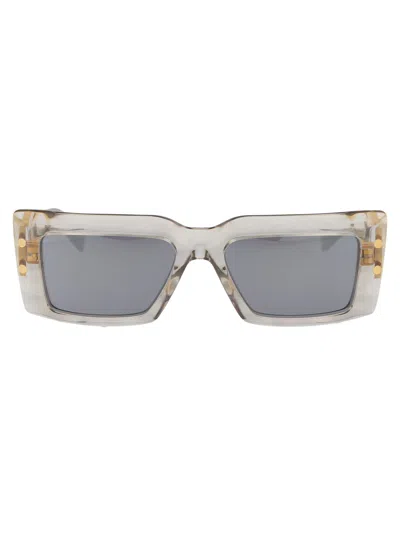 Balmain Gry Acetate Sunglasses In White
