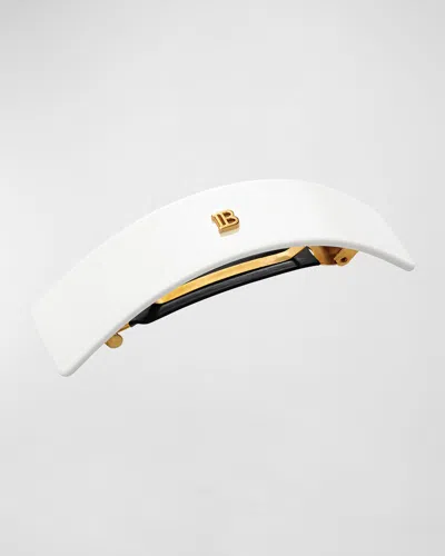 Balmain Barrette Pour Cheveux Large Barrette In White