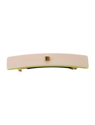 Pre-owned Balmain Hair Clip Barrette Pour Cheveux Medium Neutral