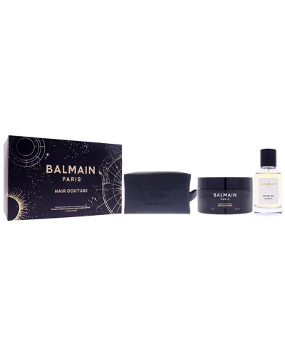 Balmain Hair Couture For Men 3pc Blue Limited Edition 2025 Cosmetic Bag Set In Multi