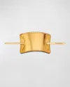 Balmain Hair Leather Hair Barrette In Gold