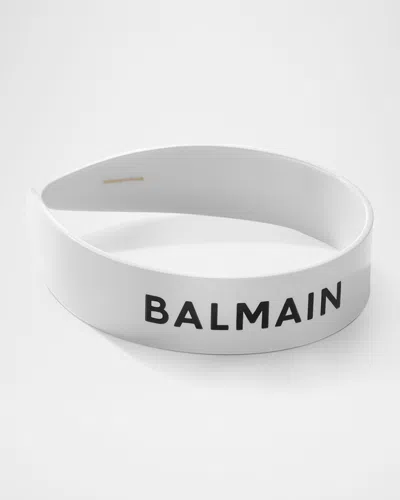 Balmain Limited Edition Legacy Acetate Headband In White