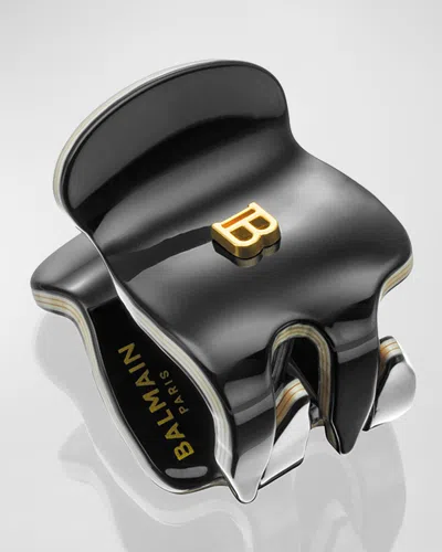 Balmain Pince A Cheveux Extra Small Hair Clip In Blackwhite