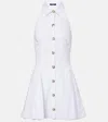 Balmain Halterneck Cotton Poplin Minidress