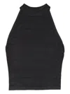Balmain Halterneck Crocodile-effect Top In Black