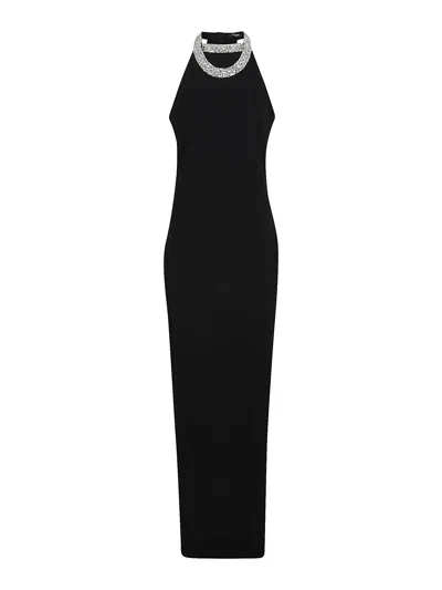 BALMAIN VESTIDO LARGO - NEGRO