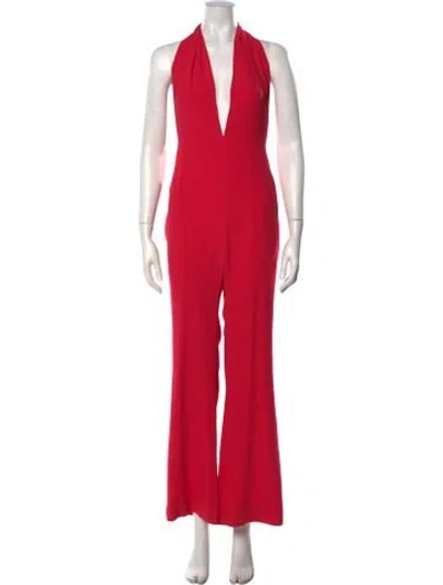 Pre-owned Balmain Halterneck Jumpsuit In Pink
