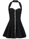 Balmain Halterneck Knit Dress In Black