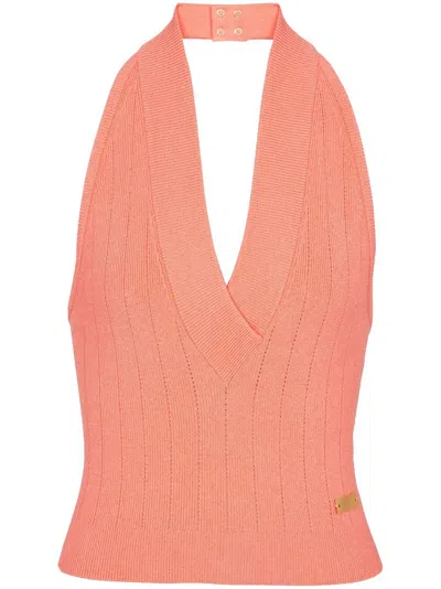 Balmain Gestricktes Neckholder-top In 4da