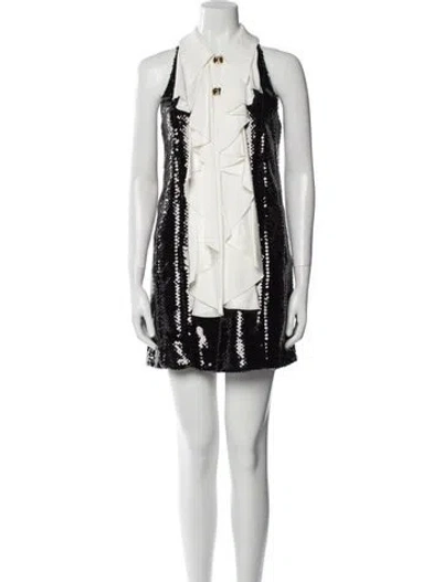 Pre-owned Balmain Halterneck Mini Dress