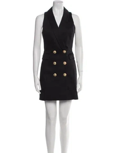 Pre-owned Balmain Halterneck Mini Dress W/ Tags In Black